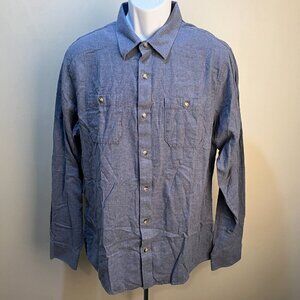 TravisMathew Men’s Blue Long Sleeve Golf Casual Shirt L Large ⛳️🔵